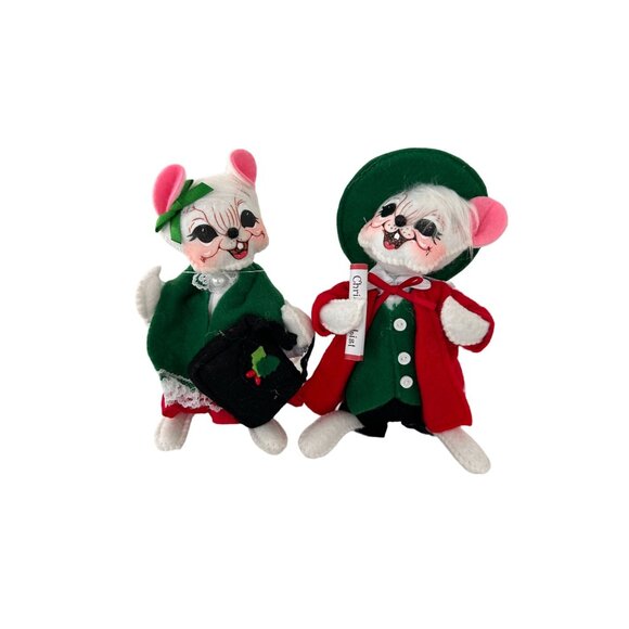 ANNALEE 6” Christmas Shopping Boy & Girl Figures NEW New with tags - Picture 1 of 4